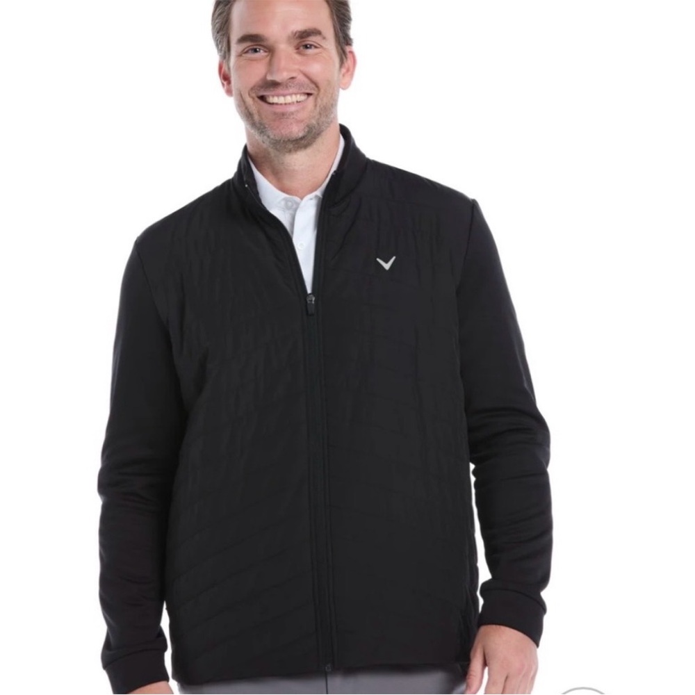 Callaway Men's Quilted Black Performance Full Zip Jacket XXL